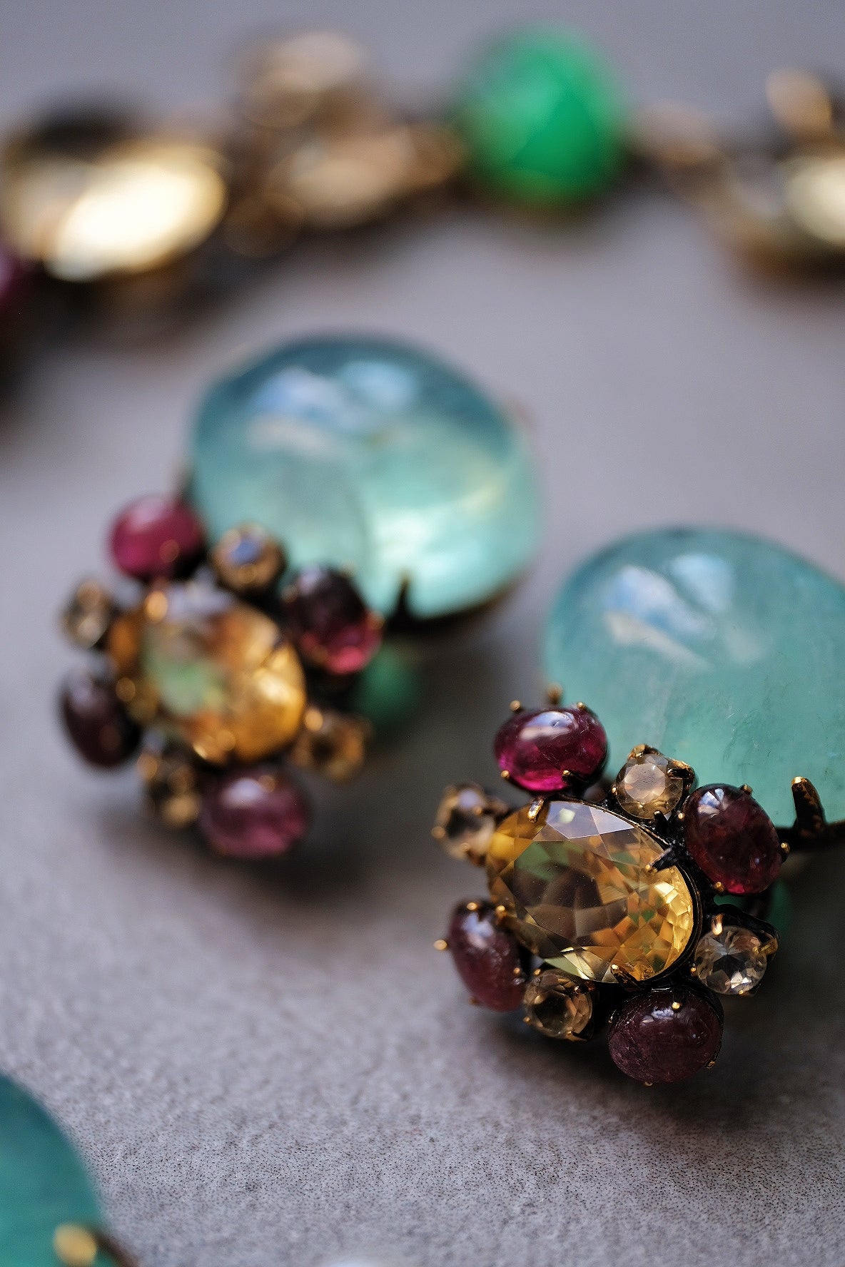 Iradj Moini Magic Aquamarine Necklace and Earclips Jewelry Set