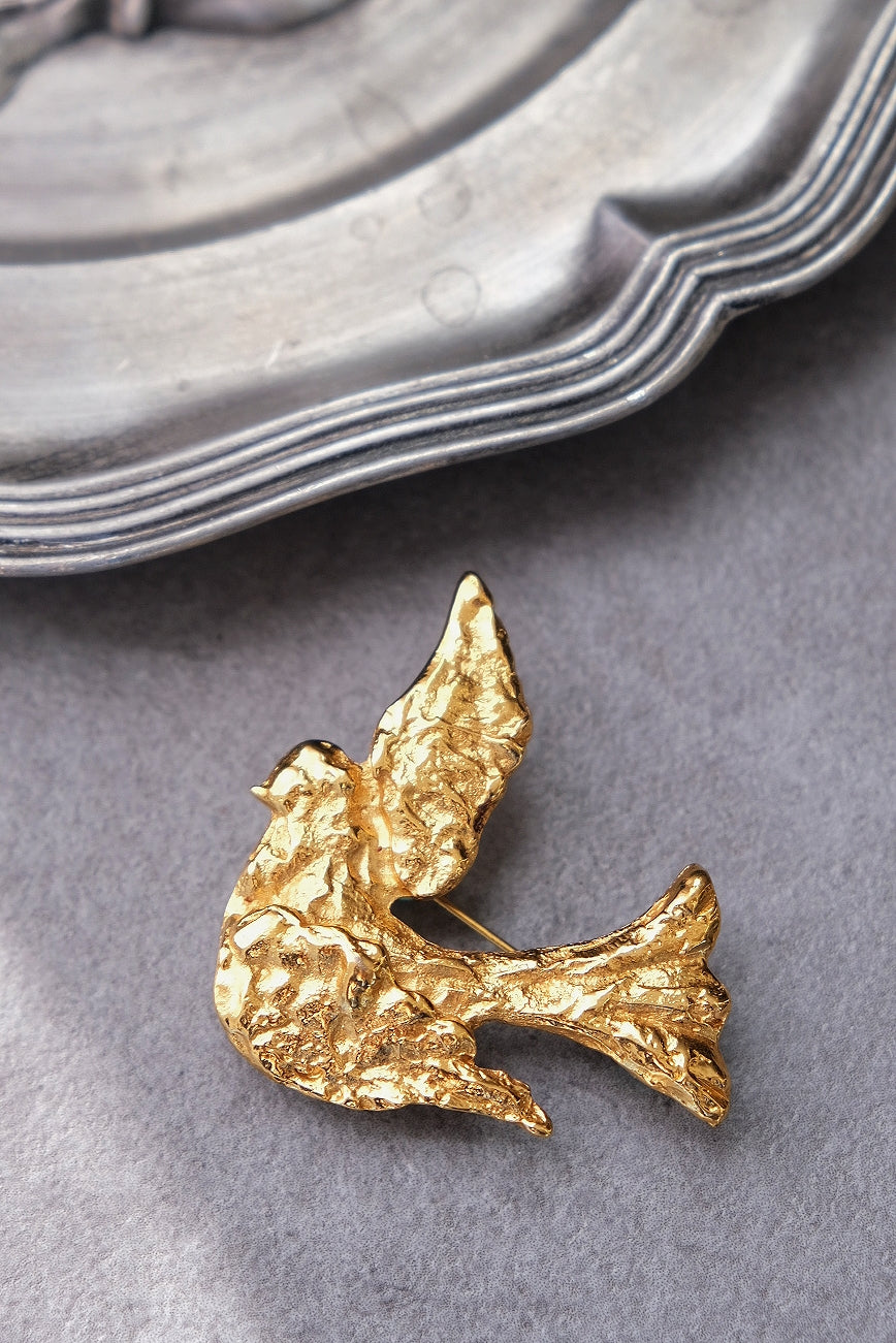 Yves Saint Laurent YSL Dove Brooch Vintage Brooch