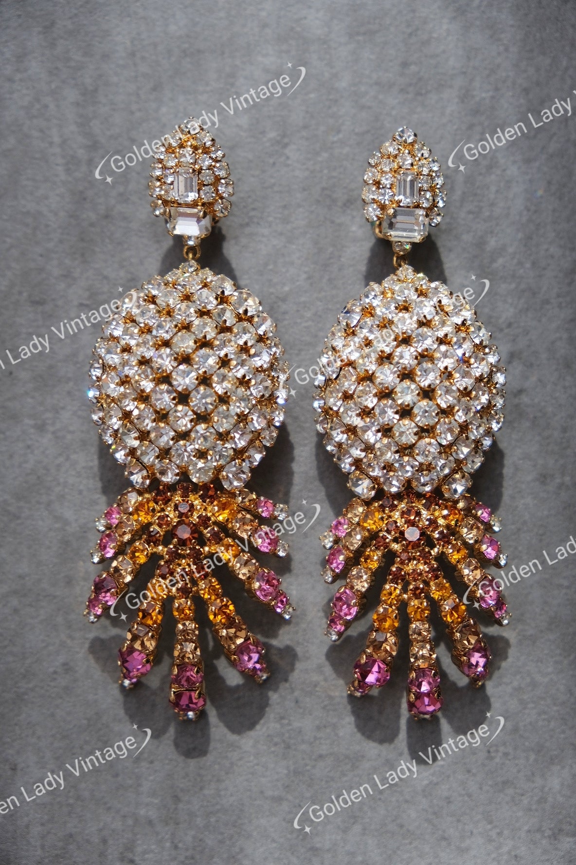 Christian Dior Haute Couture 1992 Pineapple earclips